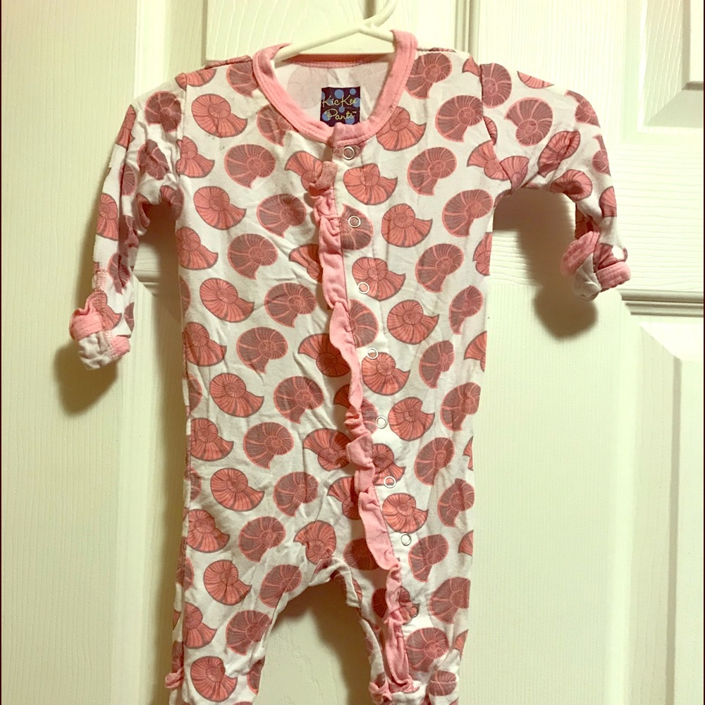 Kickee pants pink sea shells